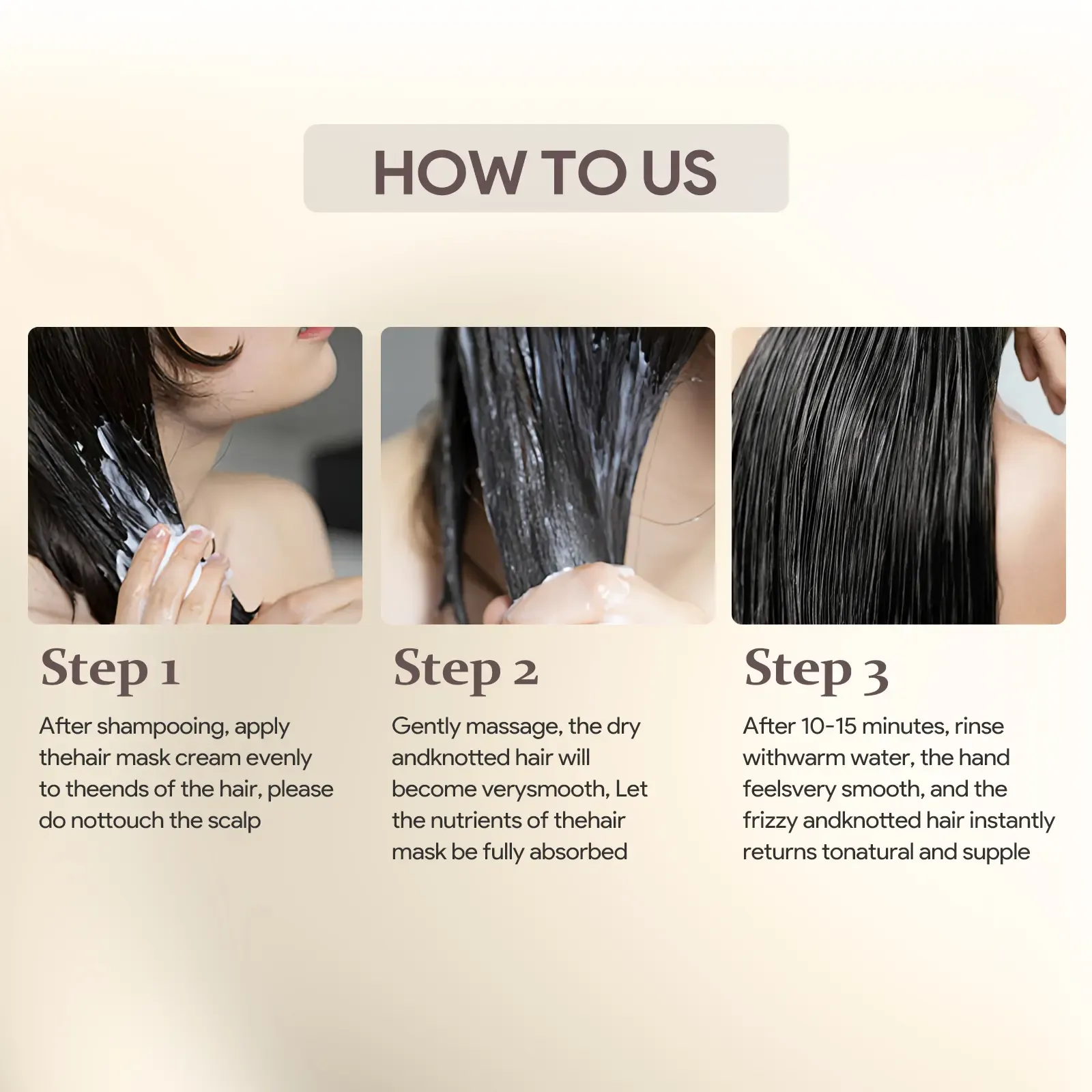 3 in 1 Black Hair Dye Shampoo Natural Herbal Permanent Hair Color for Gray Hair Coverage with Ginseng Hair Mask Best Gift for Parents