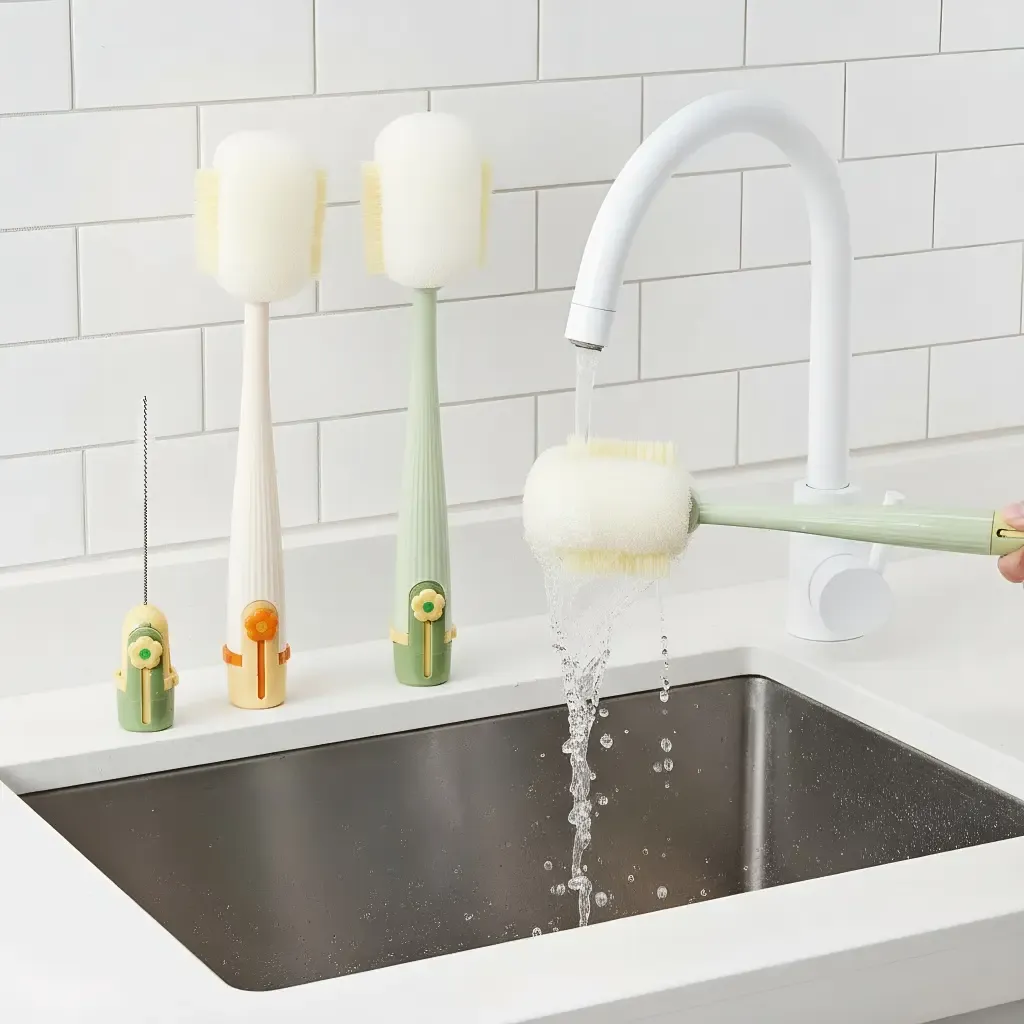 5 in 1 Multifunctional Cup Brush Set Detachable Cleaning Brush for Bottles and Straws