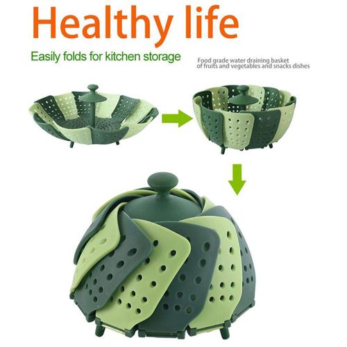 Multifunctional Expandable Steamer Tray for Kitchen Cooking and Fruit Serving