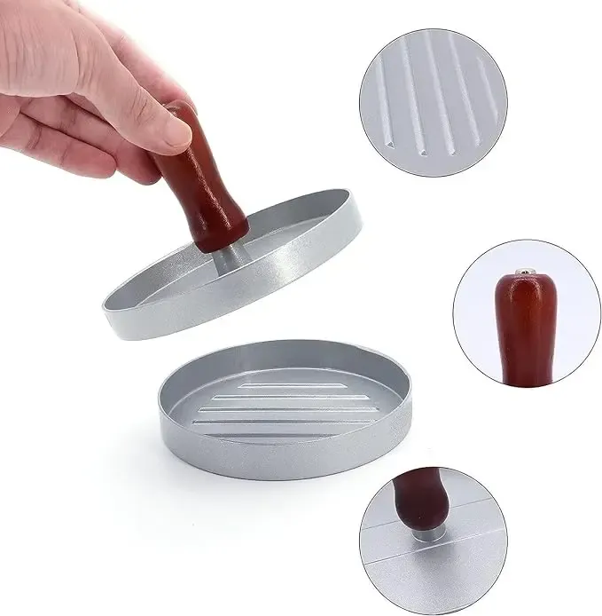 Easy to Clean Burger Patty Maker Press for Beef Chicken and Vegetable Patties