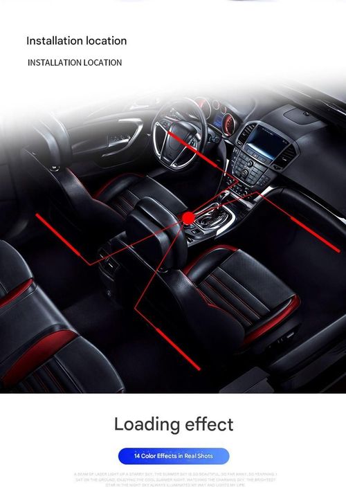 Car Footwell Atmosphere Light Wireless Charging 14 Effects Remote Sound Control Magnetic Mount