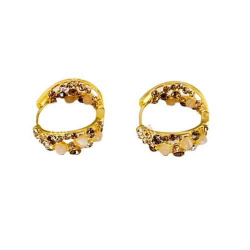 Fashionable and Versatile Earrings With Delicate and Sparkling Coffee Colored Earrings