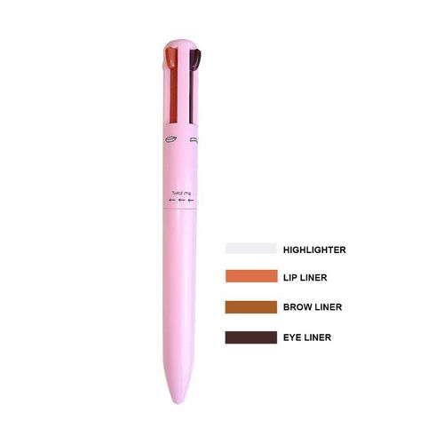 Hot-selling Multi-functional Makeup Pen - 4-in-1 (Eyeliner, Eyebrow Liner, Lip Liner & Highlighter), Gentle on Skin, Long-lasting Waterproof