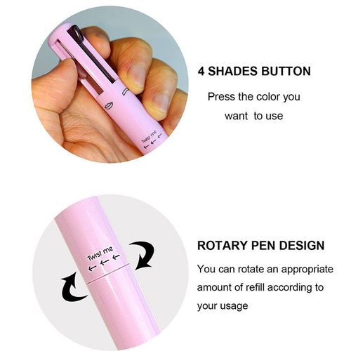 Hot-selling Multi-functional Makeup Pen - 4-in-1 (Eyeliner, Eyebrow Liner, Lip Liner & Highlighter), Gentle on Skin, Long-lasting Waterproof