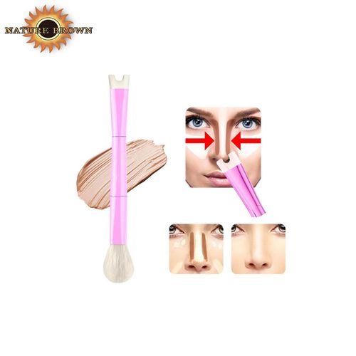 Hot - selling Multifunctional Makeup Brush with Dual - ended Brush Heads, U - shaped Design for a Closer Fit, and Delicate and Soft Bristles