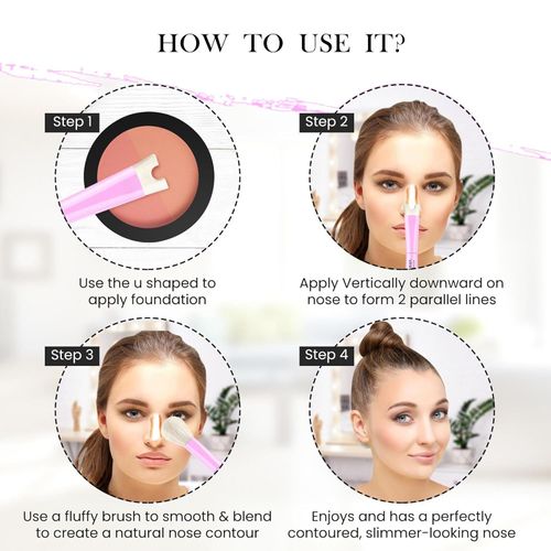 Hot - selling Multifunctional Makeup Brush with Dual - ended Brush Heads, U - shaped Design for a Closer Fit, and Delicate and Soft Bristles