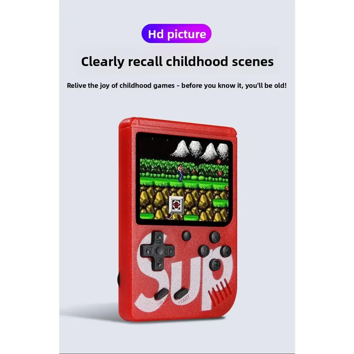 400 Classic Games Portable Retro Game Box Support 2 Player TV Output