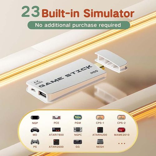 4K Game Stick 2 Controllers Games Emulators Retro Console for TV PC Projector