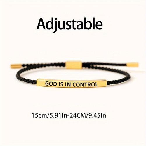 Adjustable Braided Bracelet | God Is In Control Gift