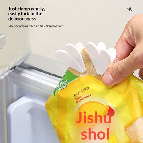 Detachable Petal Food Sealing Clips for Kitchen Organization Pink