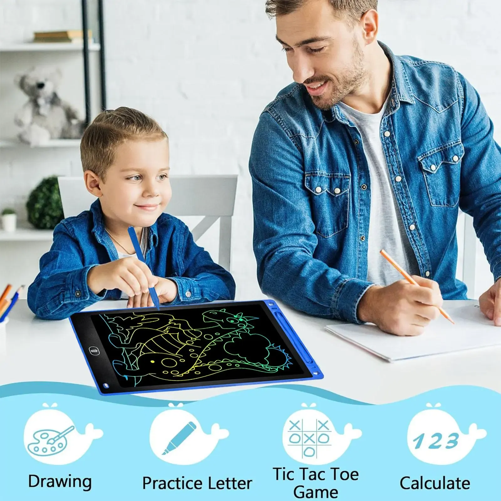 Magical Color Doodle Pad for Kids Portable Writing Tablet