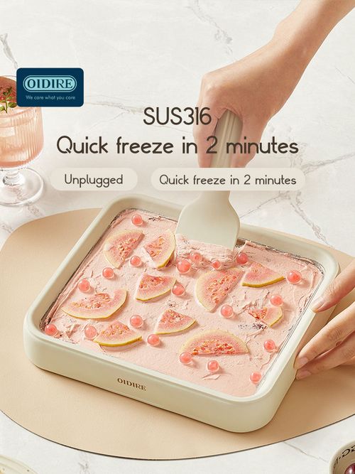 Unplugged Instant Frozen Plate for Homemade Fried Yogurt Ice Cream and Desserts