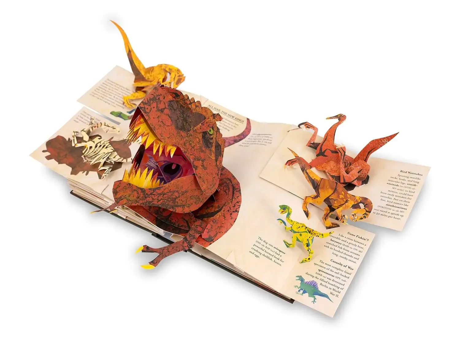 3D Pop-Up Dinosaur Encyclopedia Book for Children Prehistoric Learning