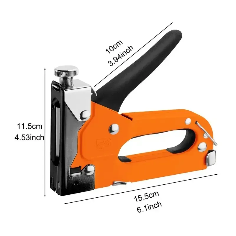 Multifunctional Manual Nail Gun with 600 Assorted Staples for Home Improvement and Crafting