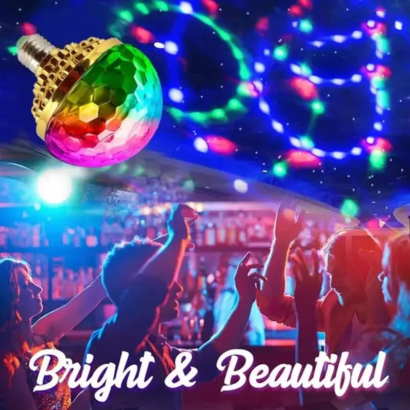 360 Degree Rotating LED Party Ball Light for Home Disco and Events
