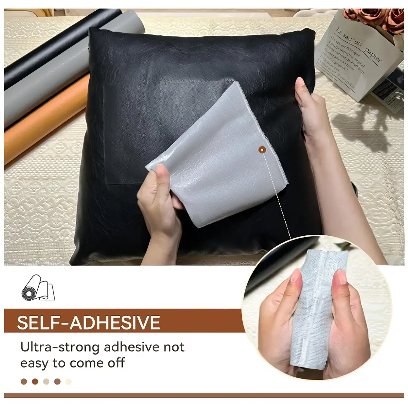 100x50cm Self Adhesive Leather Repair Patch for Sofa Car Seat Furniture and Leather Products