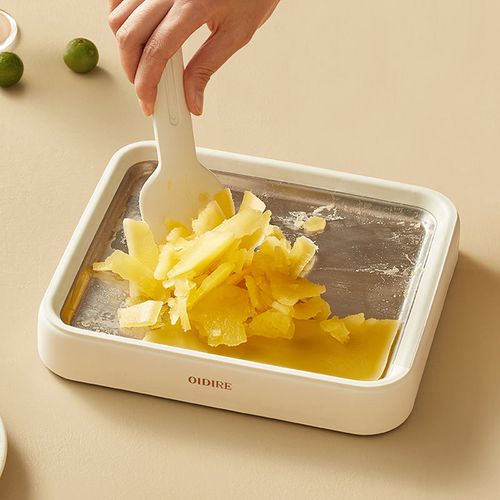 Unplugged Instant Frozen Plate for Homemade Fried Yogurt Ice Cream and Desserts