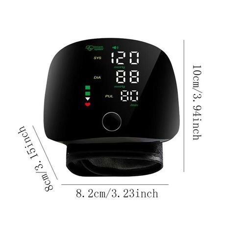 eBesting Wrist Blood Pressure Monitor - Large HD Display, Voice Broadcast, Type-C Rechargeable, One-Touch Measurement, Portable for Home Use