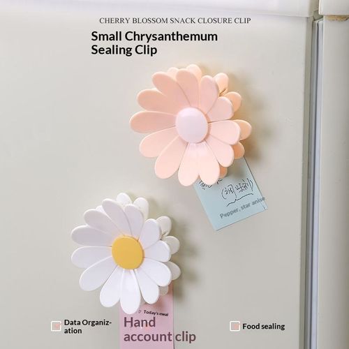 Detachable Petal Food Sealing Clips for Kitchen Organization Pink