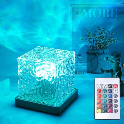 Rotating Water Ripple Creative Flame Ambient Starry Sky Projection Night Light