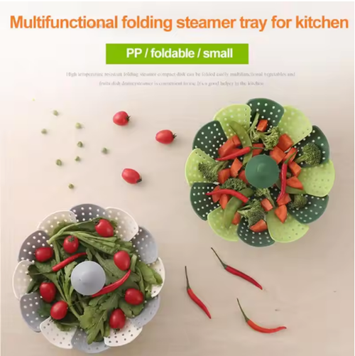 Multifunctional Expandable Steamer Tray for Kitchen Cooking and Fruit Serving