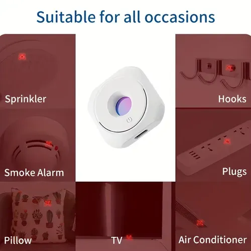 Portable Infrared Hidden Camera Detector for Travel Anti Spy Pinhole Lens Finder with USB Charging Long Range Detection Easy Operation for Hotel Bathroom Office