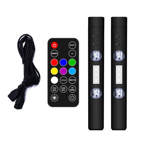 Car Footwell Atmosphere Light Wireless Charging 14 Effects Remote Sound Control Magnetic Mount