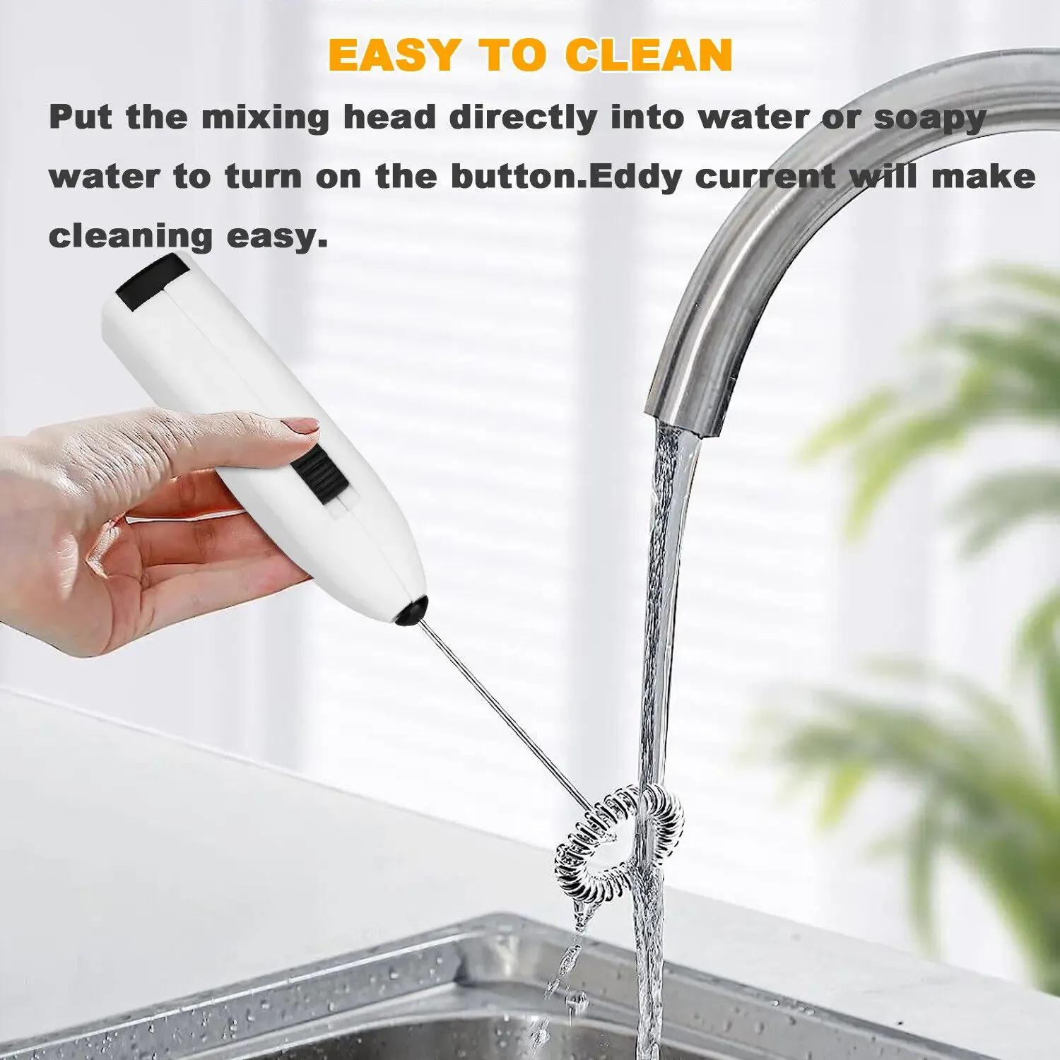 Portable Electric Milk Frother Handheld Coffee Foam Maker For Latte Cappuccino Matcha Egg Beater