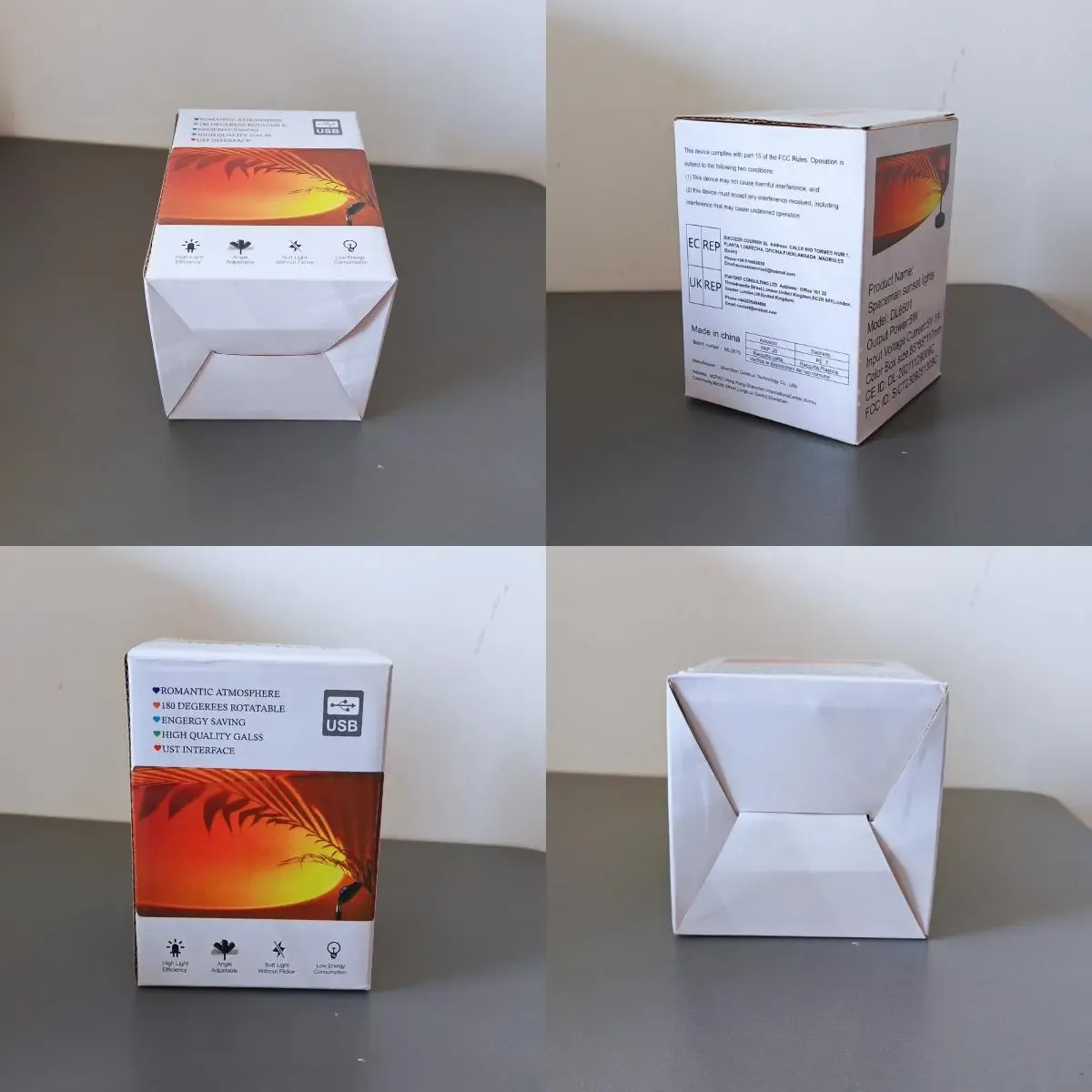 Multicolor Sunset Projector with Remote, Romantic LED Light for Room Aesthetic and Background Lighting