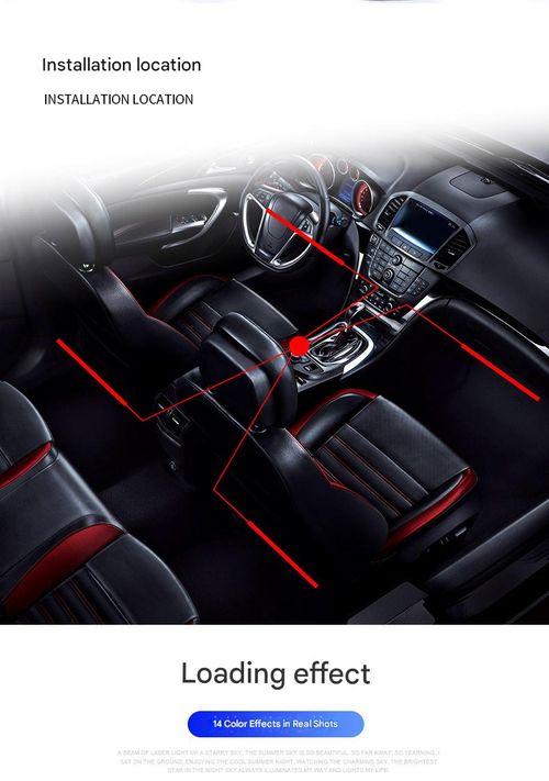 Car Footwell Atmosphere Light Wireless Charging 14 Effects Remote Sound Control Magnetic Mount