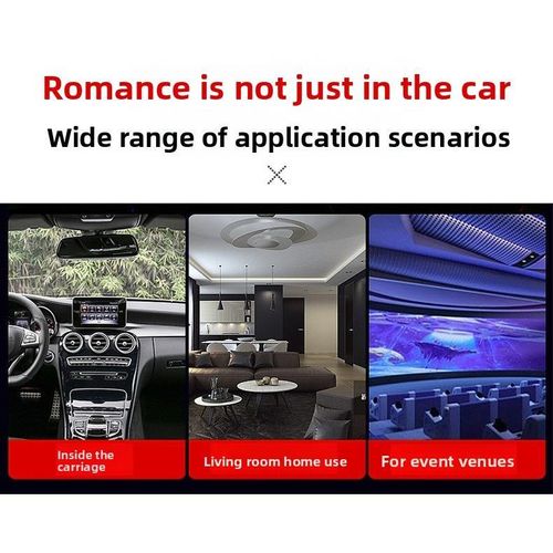 Car Home Saturn Starry Sky Projector Lamp USB Rechargeable Ambient Light with HD Focus Adjustable Angle for Car Interior Living Room Party Decoration