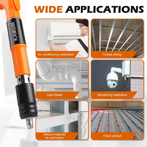 Mini Manual Steel Nail Gun for Concrete Wall | Silent Power Nailer for Ceiling & Home Renovation