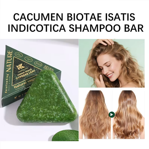 Vegan Usman Grass Cypress Leaf Shampoo Bar for Dry Itchy Scalp and Hair Growth