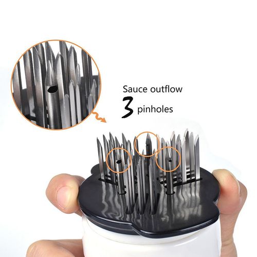 2 in 1 Meat Tenderizer Tool Sauce Injector for Flavor Injection and Tenderizing