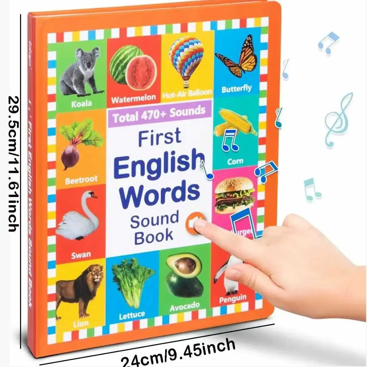Interactive English Sound Book 21 Themes 470 Words Educational Learning Book for Children