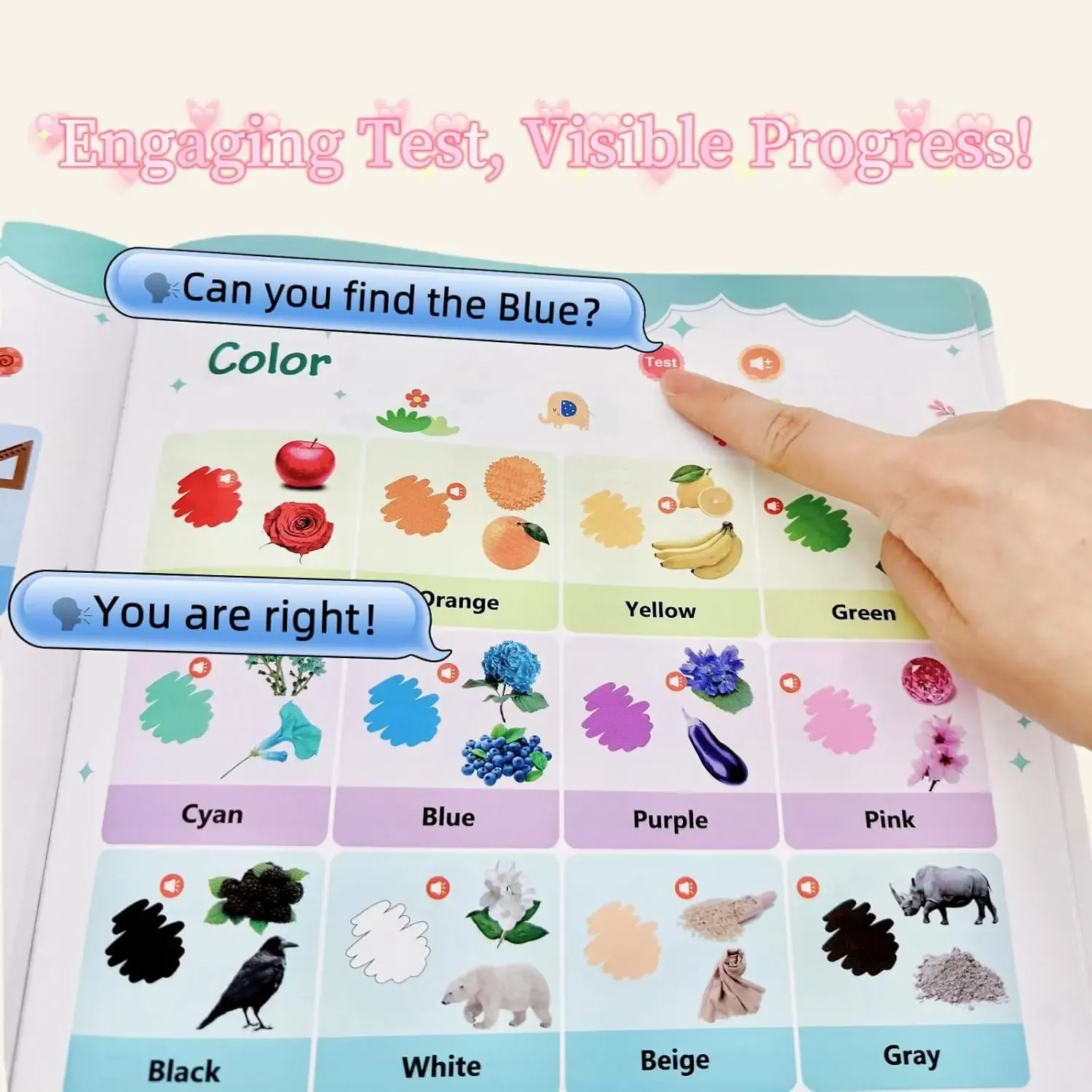 Interactive English Sound Book 21 Themes 470 Words Educational Learning Book for Children