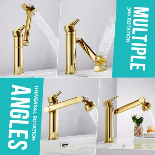 360 Swivel Bathroom Faucet Dual Modes