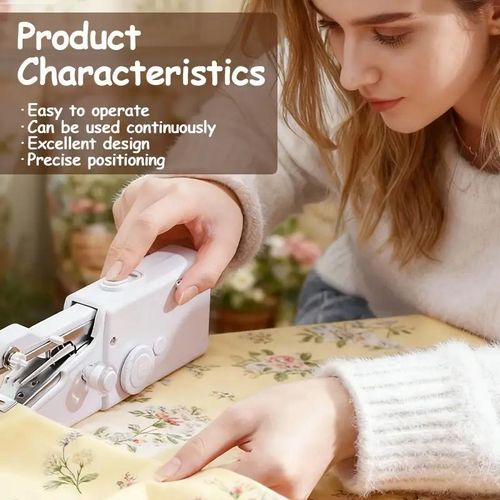 Portable Electric Sewing Machine with Sewing Accessories Easy to Operate for Home Quick Stitching