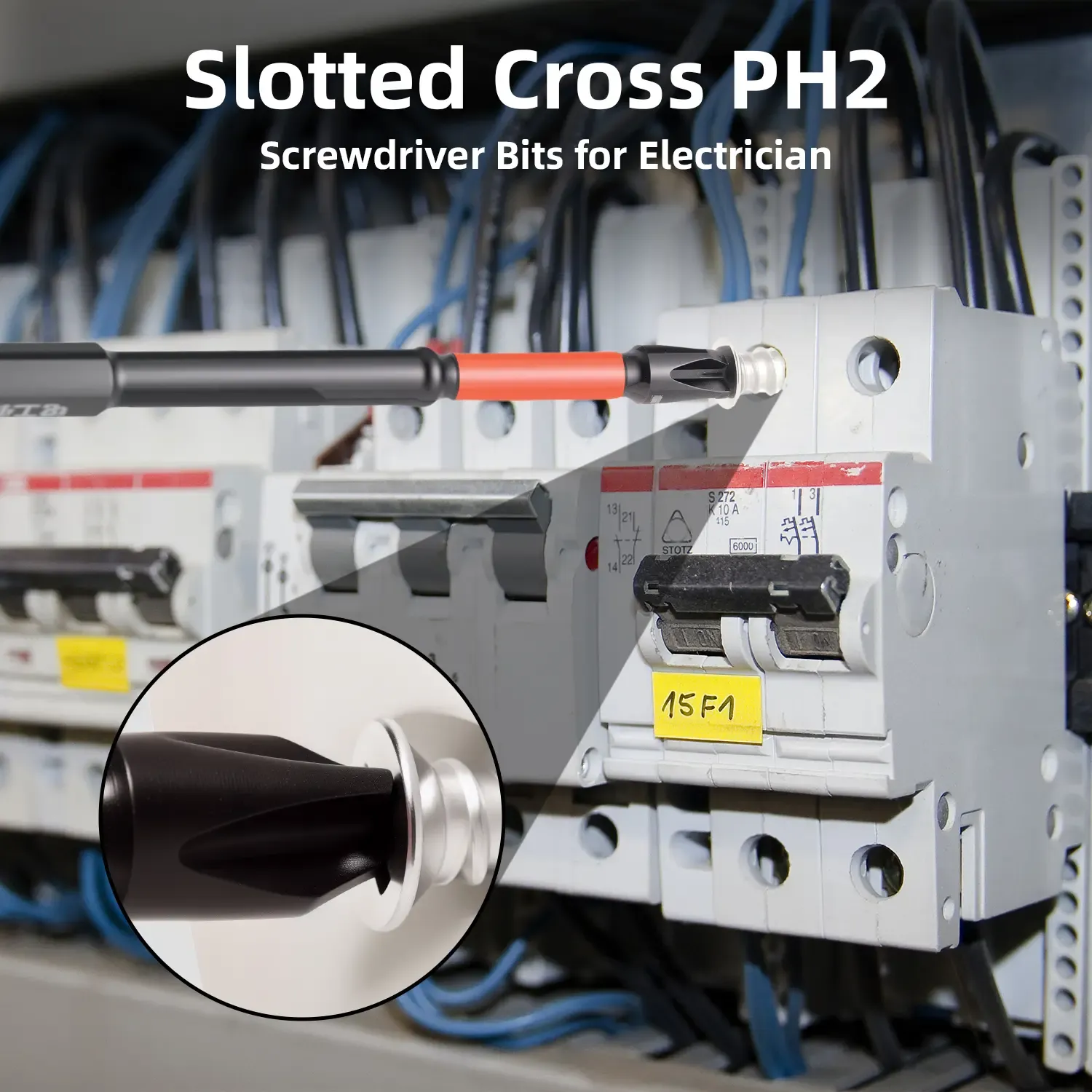 Magnetic Tip Electrician Screwdriver Bits 65mm 110mm Combo Set 10 Pieces 5 Each