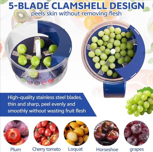 Electric Multi Use Food Peeler Machine for Fruit Skin Removal and Garlic Mincing