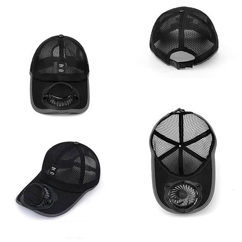 Solar Powered Outdoor Sun Hat with USB Fan, Breathable & Sun Protection