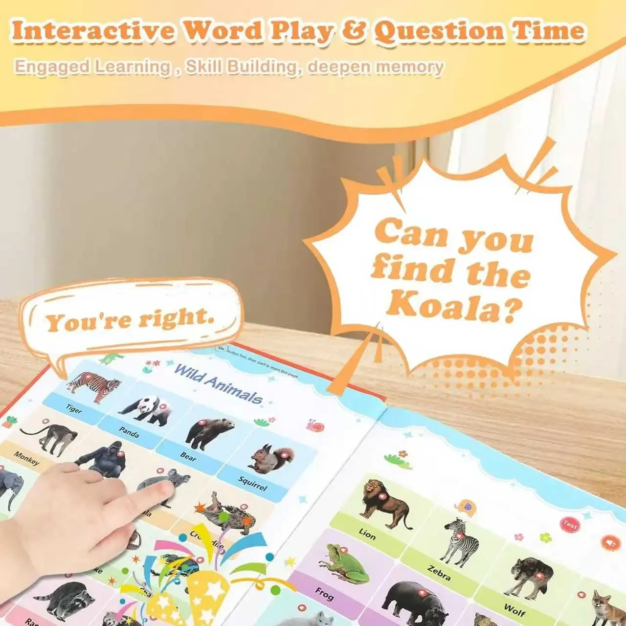 Interactive English Sound Book 21 Themes 470 Words Educational Learning Book for Children