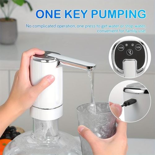 Automatic Water Dispenser: One-Key Pumping Electric Water Dispenser for Home Barrels, Compatible with Multiple Bucket Sizes and Easy to Install