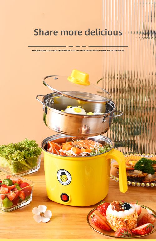 Double Layer Electric Steamer Pot for Fast Cooking and Food Warming