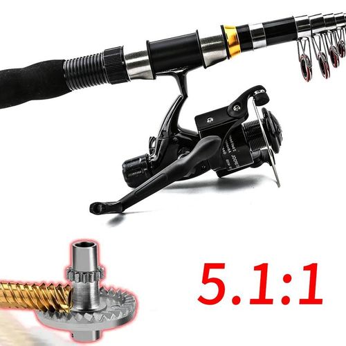 Portable Telescopic Fishing Rod and Reel Combo Full Kit with Lures Hooks and Carry Bag