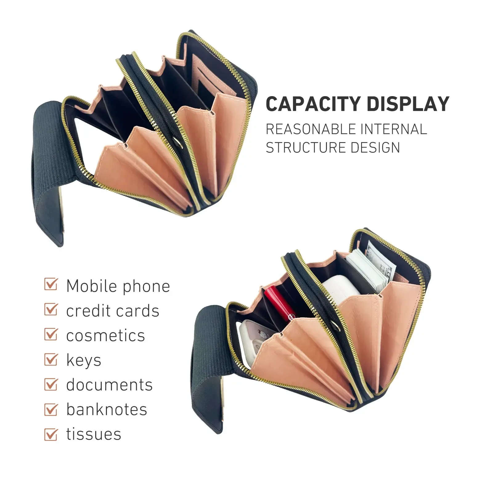 Touch Screen Womens Crossbody Phone Bag With Card Slot Casual Mini Shoulder Purse