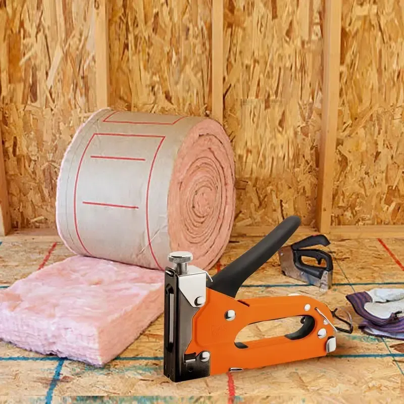 Multifunctional Manual Nail Gun with 600 Assorted Staples for Home Improvement and Crafting