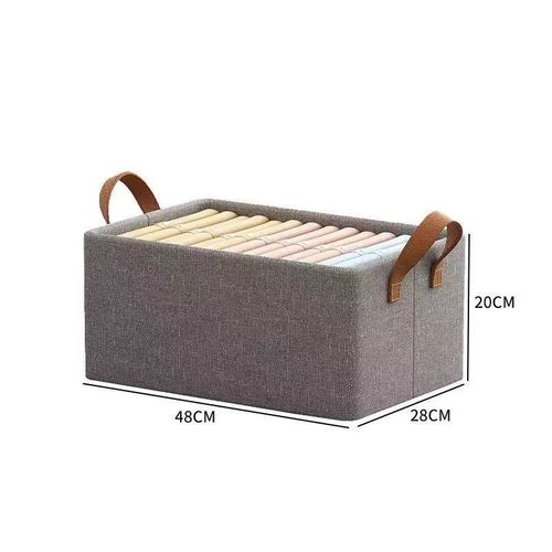 Foldable Storage box Modern simple foldable bedroom clothes storage box solid color fabric for classification and organization