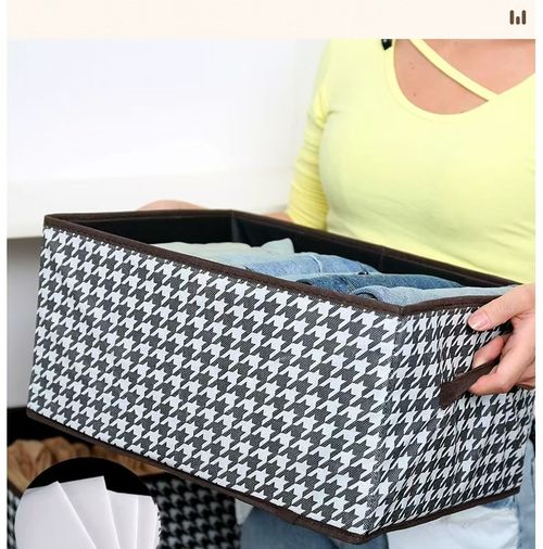 Fabric Storage Box Closet Wardrobe Clothes Organizer Box Foldable Organizer Drawer for Clothing Pants Jeans