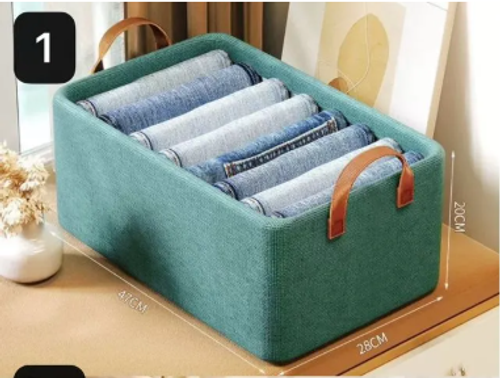 Foldable Storage box Modern simple foldable bedroom clothes storage box solid color fabric for classification and organization